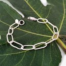 Silver Oval Link Bracelet