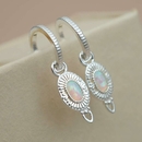 Be the Light Hoop Studs Silver