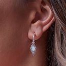 Be the Light Hoop Studs Silver