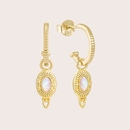 Be the Light Hoop Studs Gold Plate