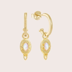 Be the Light Hoop Studs Gold Plate-jewellery-The Vault