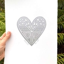 Aroha Wood Cut Art Print Silver