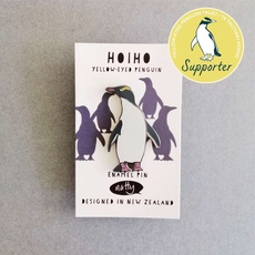 Hoiho Yellow Eyed Penguin Enamel Pin-jewellery-The Vault