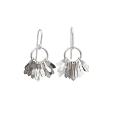 Silver Small Flutter Hoop Earrings-jewellery-The Vault