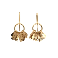 Gold Plate Small Flutter Hoop Earrings-jewellery-The Vault