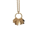 Gold Plate Small Flutter Hoop Necklace