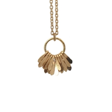 Gold Plate Small Flutter Hoop Necklace-jewellery-The Vault