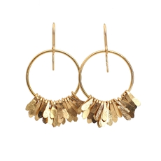 Gold Plate Large Flutter Hoop Earrings-jewellery-The Vault