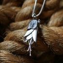 Kowhai Flower Pendant Silver