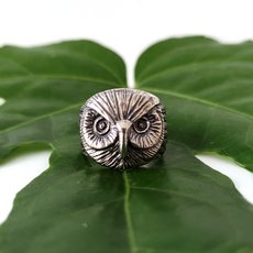 Ruru Owl Ring Silver-jewellery-The Vault