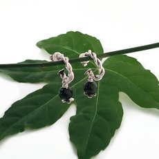 Twist Earrings with Greenstone-jewellery-The Vault