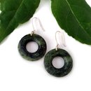 Pounamu Earrings Disc Donut