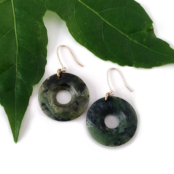 Pounamu Earring Disc Donut