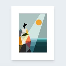 Surfer Matted Print-artists-and-brands-The Vault