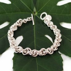 Helix Chainmaille Bracelet Silver-jewellery-The Vault