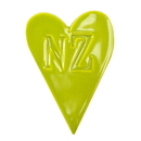 NZ Stamped Heart Wall Art Chartreuse