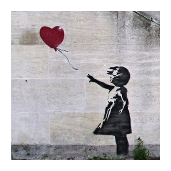 A3 Banksy Heart Balloon Print - OSNZ : Gifts for Home from The Vault ...