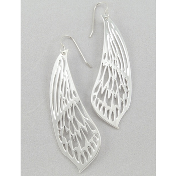 Cicada Tear Earrings Silver