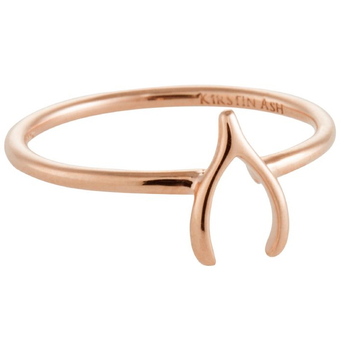 Wishbone ring store rose gold