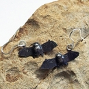 Pekapeka Bat Earrings Silver