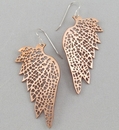 Angel Wing Earrings - Copper