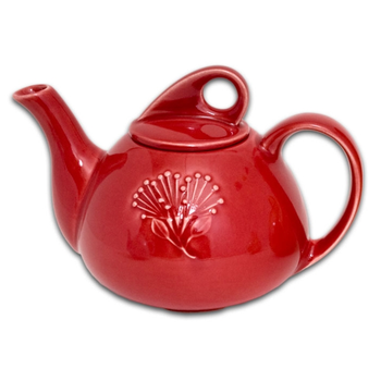 3 Cup Teapot - Pohutukawa - Red