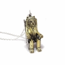 Lion King Necklace Brass and Silver