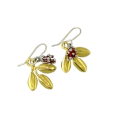 Pohutukawa Blossom Earring Gold Plate-jewellery-The Vault