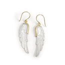 Wing Earrings MOP 14k Gold Dipped