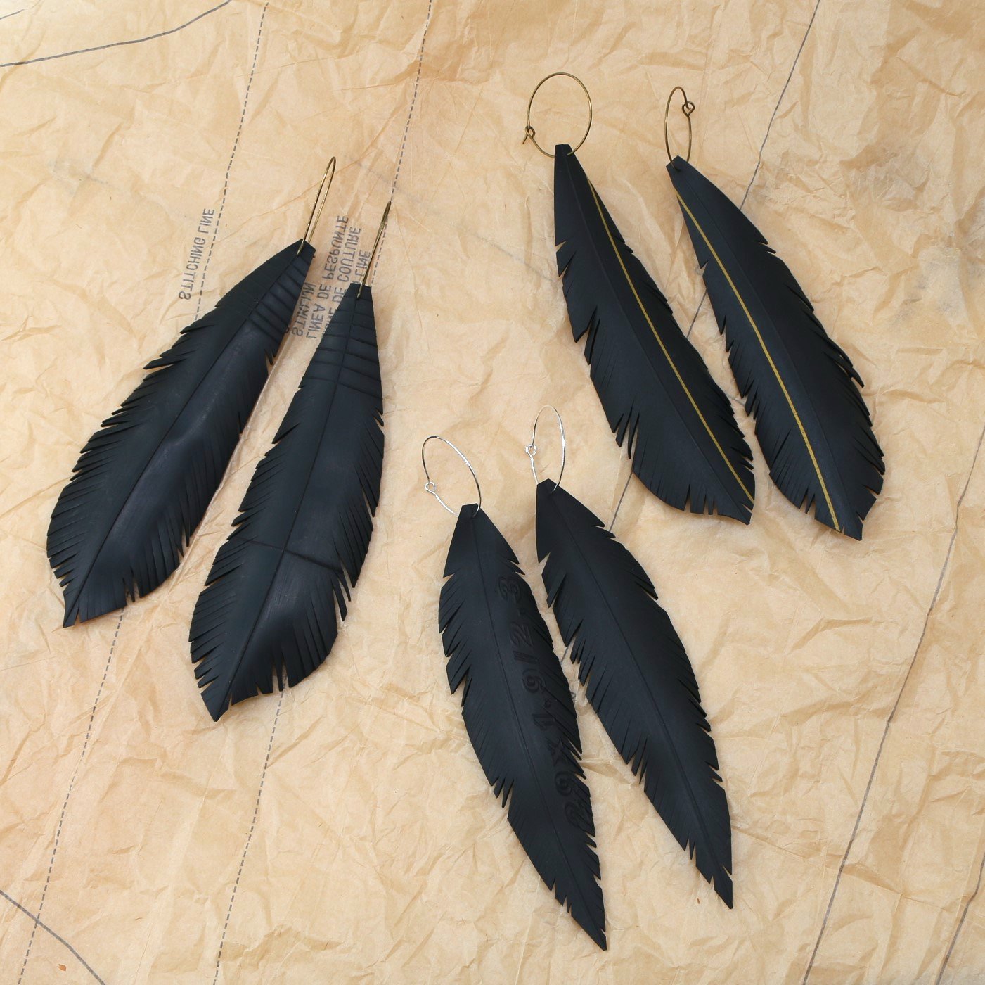 crow feather earrings